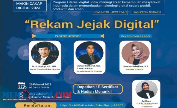 Usung Tema Rekam Jejak Digital, Kemenkominfo Rangkul Pemkab Nganjuk Gelar Diskusi Kuring di Desa Jatikalen